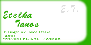 etelka tanos business card